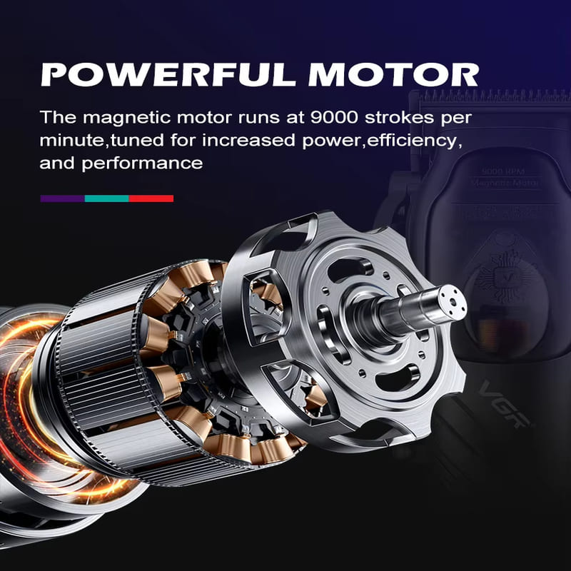 Mașină de tuns păr profesională de salon Mașină de tuns păr pentru bărbați de ultimă generație cu durată de viață a bateriei puternică și de lungă durată Oțel inoxidabil cu afișaj digital