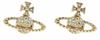 Vivienne Westwood Mayfair Bass Relief Necklace and Earrings 63020052 R Set, Brass, Women's, & 62010029, [Used]