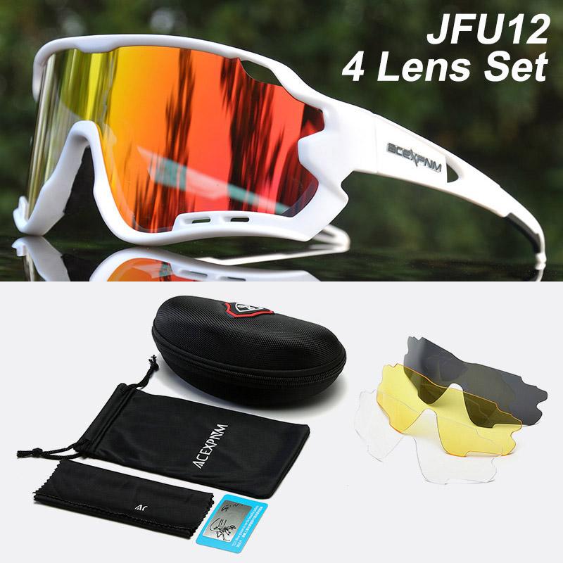 ACEXPNM Gepolariseerde Mountainbike Fietsbril Buiten Sport Fietsbril UV400 4 Lenzen Fietsbril Mannen Vrouwen Zonnebril