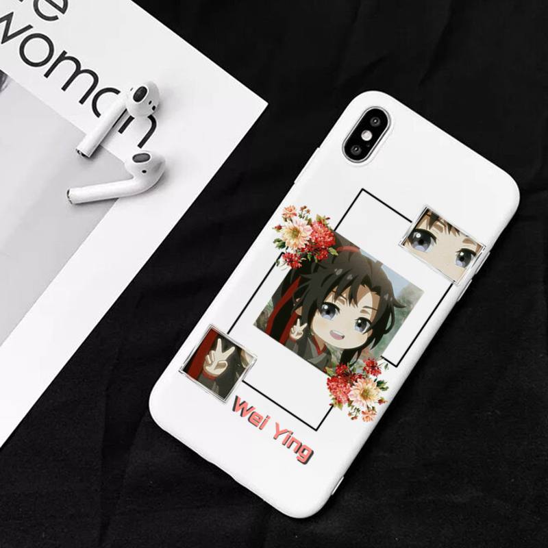 Anime Grandmaster Mo Dao Zu Shi MDZS Phone Case for iPhone 11 12 13 Mini Pro Xs Max 8 7 6 6S Plus X XR Solid Candy Color Case