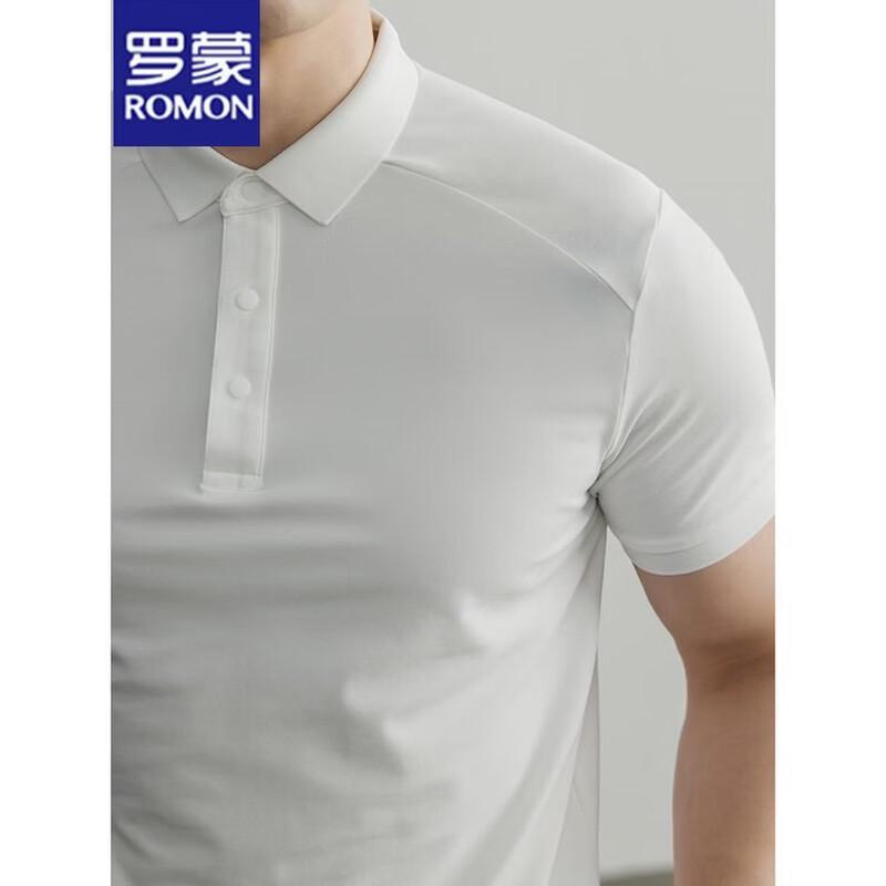 Romon Men's Cool-Touch Solid Polo Shirt