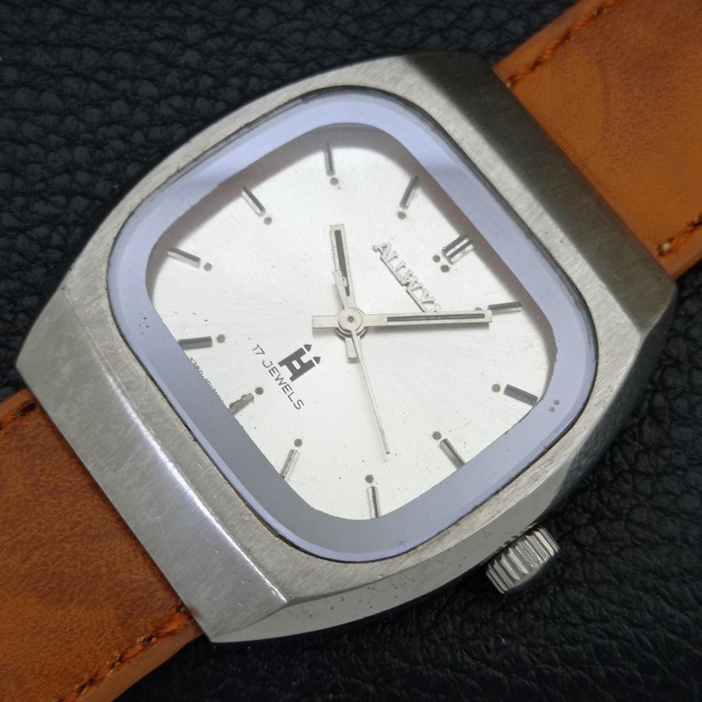 ALLWYN 6300A HAND-WINDING INDIA MENS VINTAGE ORIGINAL DIAL WATCH A706106-1
