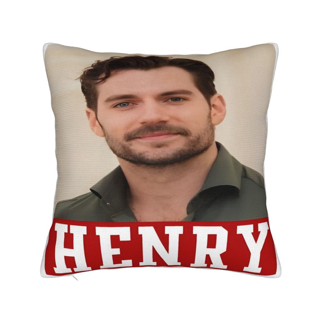 Henry cavill Pillow Cover  Funny Pillow Case For Couch Sofa Bedroom Square Pillowcases Birthday Present