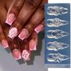 3D Flower Silicone Nail Mold Lily & Hibiscus Petals Carving Template Gel Polish Stencils for Spring Summer Manicure Decor