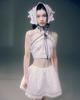 Leobyui Ribbon Insert Bell Skirt White
