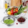 Triple-Layer Stainless Steel Micro-Perforated Mesh Colander Set 1 Quart 2.5 Quarts 4.5 Quarts  3