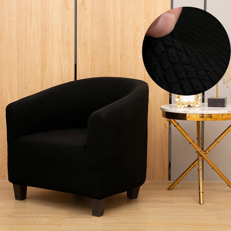 Plush Club Chair Cover Armchair Slipcover Geometric Printed Small Sofa Covers Protect for Pets Chair Decoration