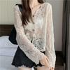 V-Neck Crochet Hollow Lace Sun Protection Cardigan - Summer 2025 Collection