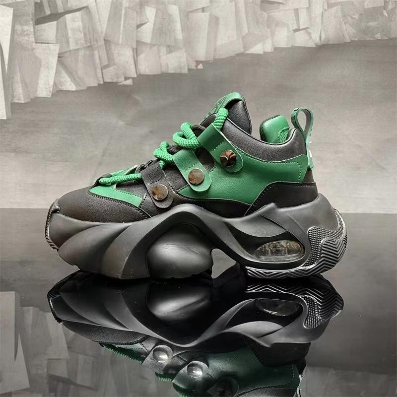 Модная дизайнерская мужская обувь весна осень удобные мужские толстые кроссовки — фото 10