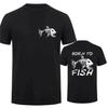 T-shirt da Pescatore alla Moda, Divertente T-shirt a Maniche Corte per Appassionati di Pesca, Estiva da Uomo Casual Street in Tessuto Poliestere
