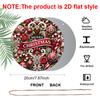 2D Flat, 1pc Round Aluminum Metal Sign, Vintage Elegant Classic Christmas Style Scroll Candy Cane “Merry Christmas” Print, Perfect for Holiday Rustic