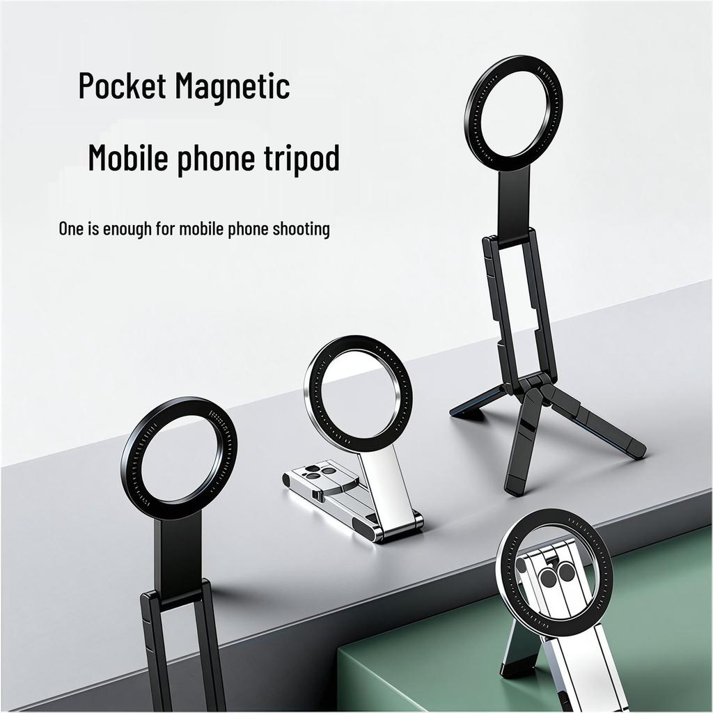 Cross-border Multi-functional Magnetic Carabiner Tripod for Horizontal and Vertical Shooting, Live Streaming, and Handheld Use