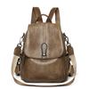 Vintage Backpack Women's PU Backpack Large Capacity Multifunctional Shoulder Bag