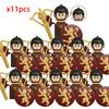 MOC Creative Medieval Game Valley Kinghts Ailin Guard Figures Warrior Armored Soldiers Army Weapons Helmet Blocks Bricks Toys