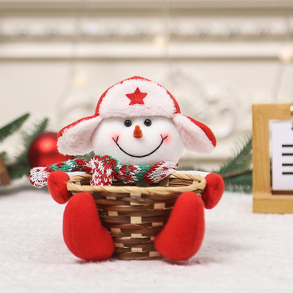 Christmas Gift Basket Hand-woven Candy Storage Box Fruits Storage Box Lightweight Storage Bag Exciting Gift for Children