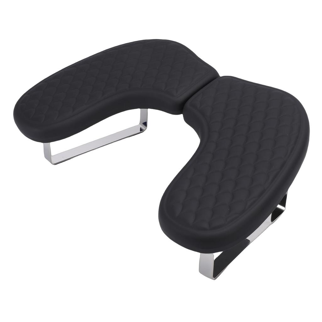 U Shaped Manicure Arm Rest Ergonomic PU Leather Nail Arm Rest with Phone Holder for Home Salon Use