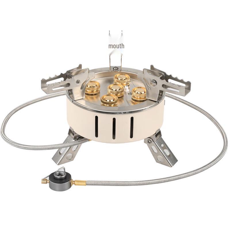 Hanlu 5-Burner Portable Stainless Steel Camping Stove