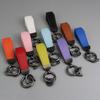 Genuine Leather Keychain for Business Professionals Portable Sturdy Keyring with Various Color for Everyday Use