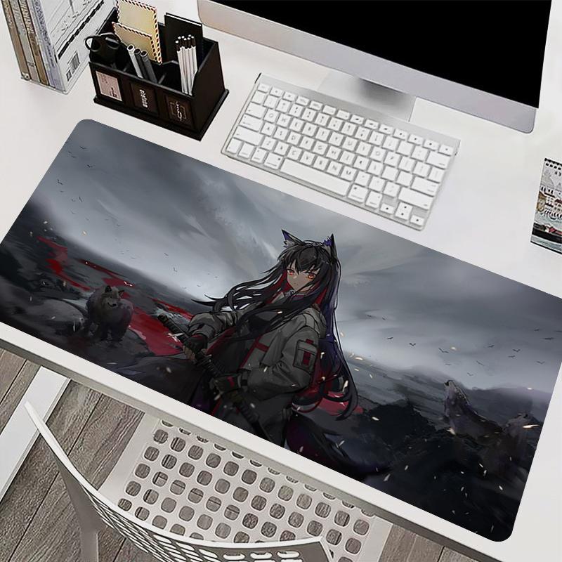 900x400 Mouse Pad Office PC Anime Arknights Texas Gaming Accessories Keyboard Mousepad Laptop Extended Desk Mat XXL Carpet