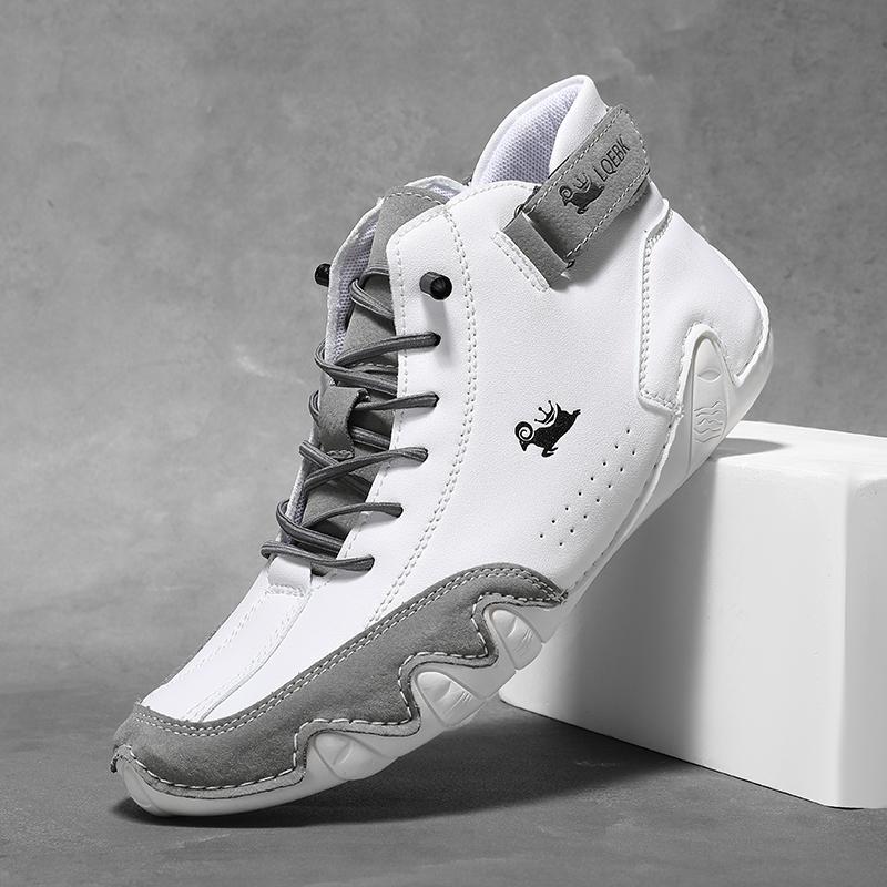 Pánské vysoké tenisky Módní návrhář Ležérní mokasíny Plochá podrážka Lehké Originální tenisky Luxusní motocyklové boty