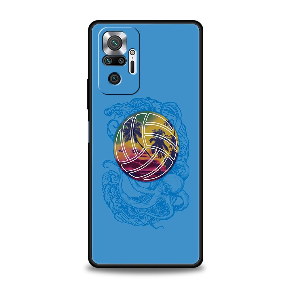 Hot Volleyball Sprot Fashion Phone Case For Xiaomi Redmi Note 14 13 5G 10 11 12 Pro Plus 4G 14C 13C 12C 10C Black Cover