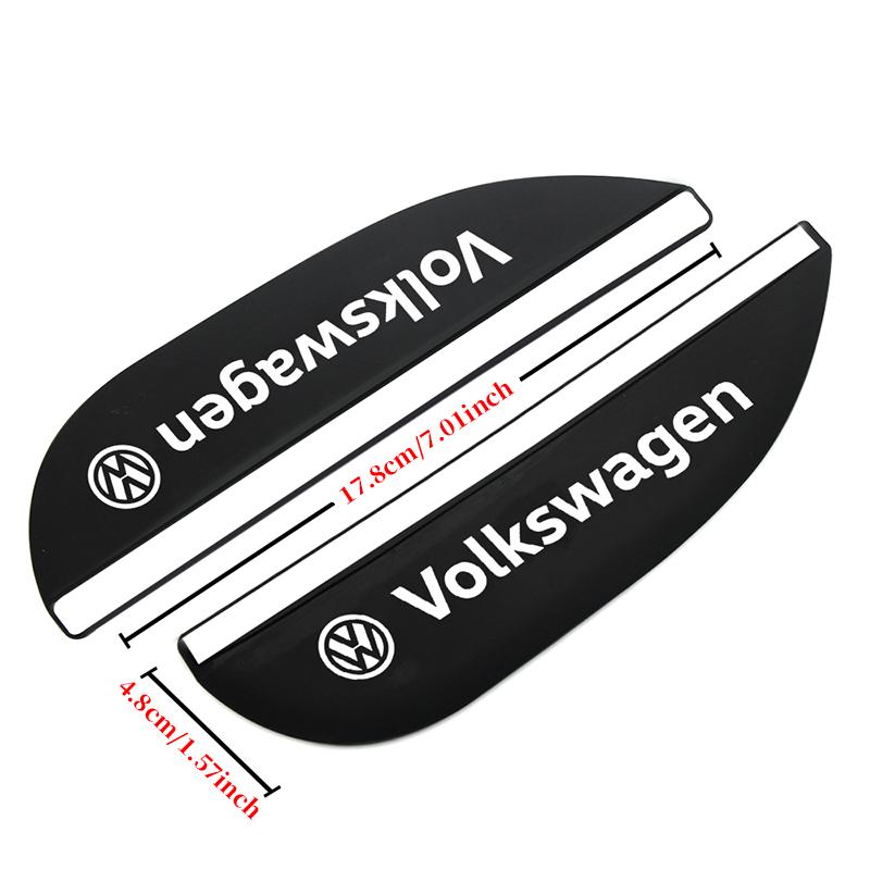 abcd1 2Pcs Car Rearview Mirror Silicone Rain Eyebrow Water Proof Universal Auto Rear View Side Shield For VW Polo Tiguan Passat Golf