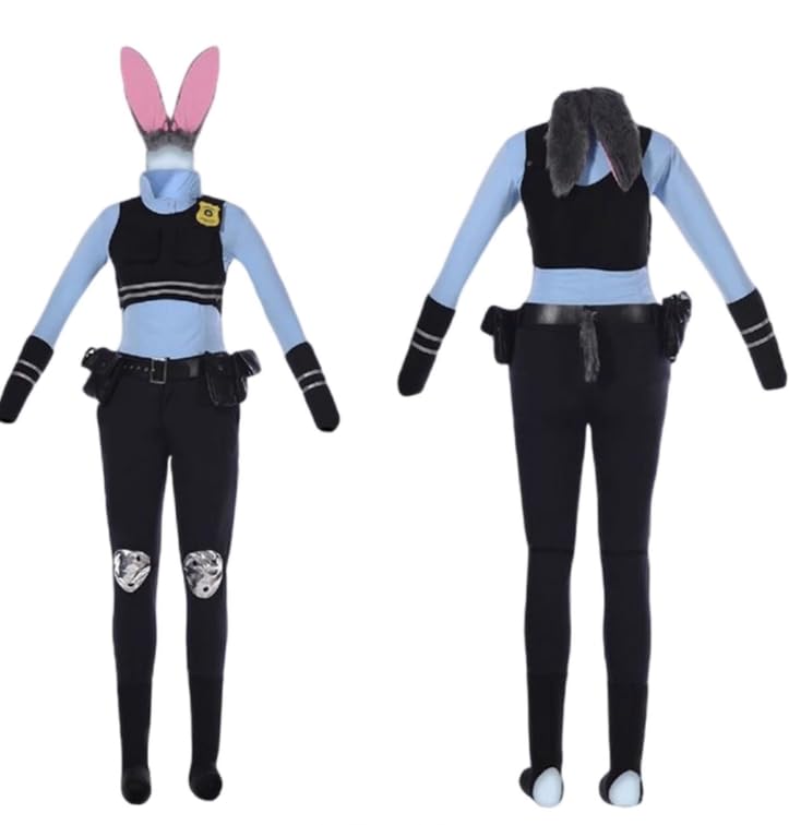 Lavender Judy Cosplay Costume, Halloween and Christmas Costume, Police Uniform, Size S