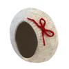 Bow knitted beret women's autumn and winter cold and warm wool hat big head circumference showing face small painter hat