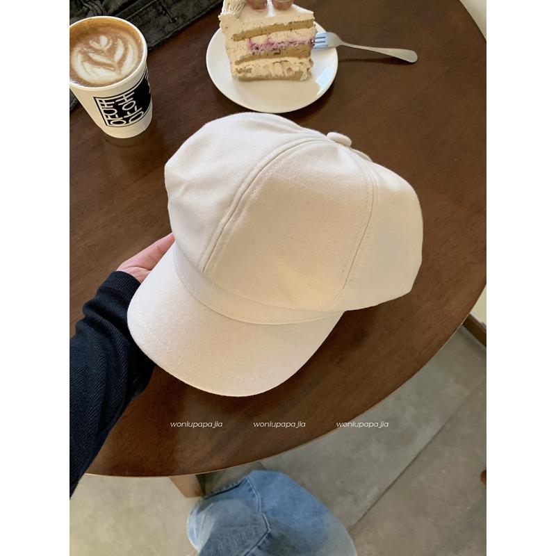 Octagonal Hat Women's Winter Tide Brand Autumn and Winter Hat British Retro Newsboy Hat Big Head Circumference Beret Men