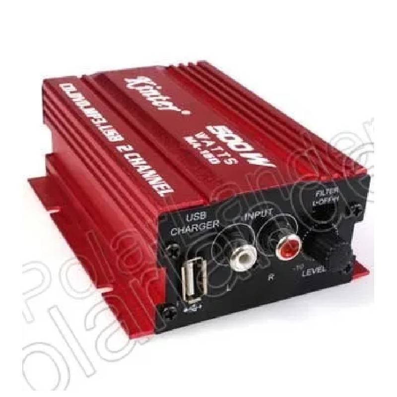 Car Amplifier 2 Channel Output MA150 500W HiFi Digital 12V Stereo Audio CD DVD MP3 USB Power Amplifier for Motorcycle &Car