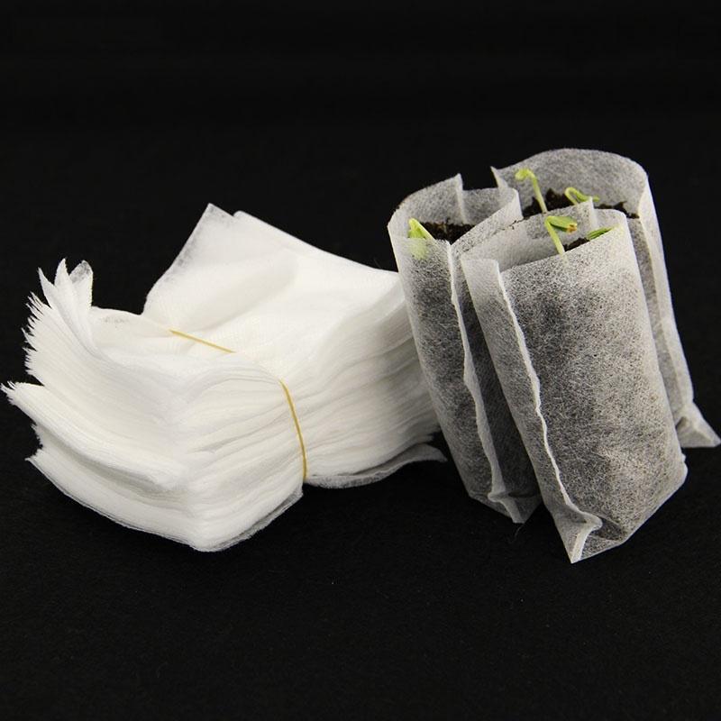 200ks/balení Zahradní potřeby Ochrana životního prostředí Dětské květináče Pytle na pěstování sazenic 8*10cm Fabri