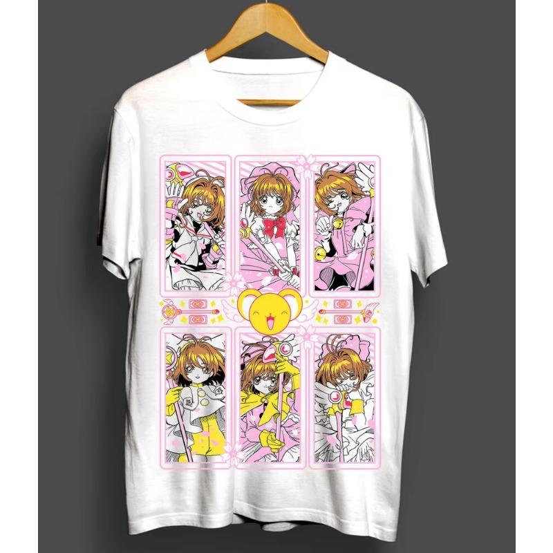 

Japanese Anime Mutant Sakura T-shirt Kawaii Anime Manga Waifu Kero-Chan Women s Top Clothing Shirt Women Clothing 4XL