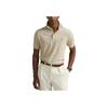 Polo Ralph Lauren Logo Slim Fit Embroidered Short Sleeve Polo Shirt Men tops Beige MNPOKNI1N823326-270