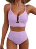 1Set Solid-color sexy gathered bikini swimsuit for women for beach wear