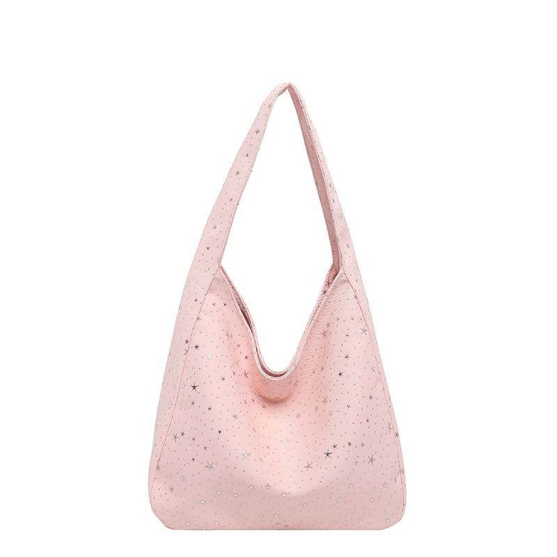 Summer New Star Polka Dot Casual Bag Fashion Korean Sparkling Tray Extra Large Bag Shoulder Commuter Bag
