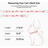 2 Pack Cotton Breakaway Cat Collar Pink Strawberries and White Heart Shaped Pendant Cute Kitten Cat Collar with Bell
