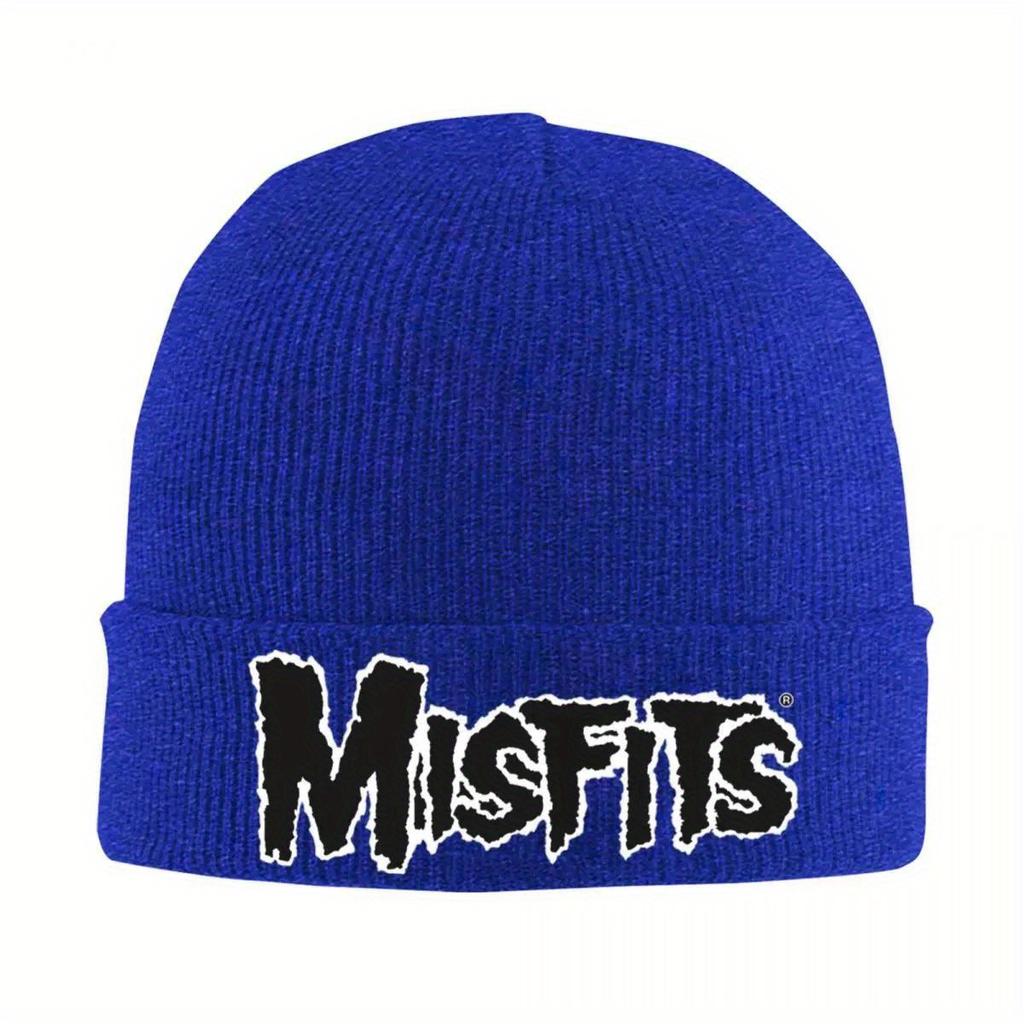 M-Misfits Bonnet Hats logo Beanie Hats Graphic Knitted Hat Winter Y2K Cool Men Women  Gym Elastic Cap