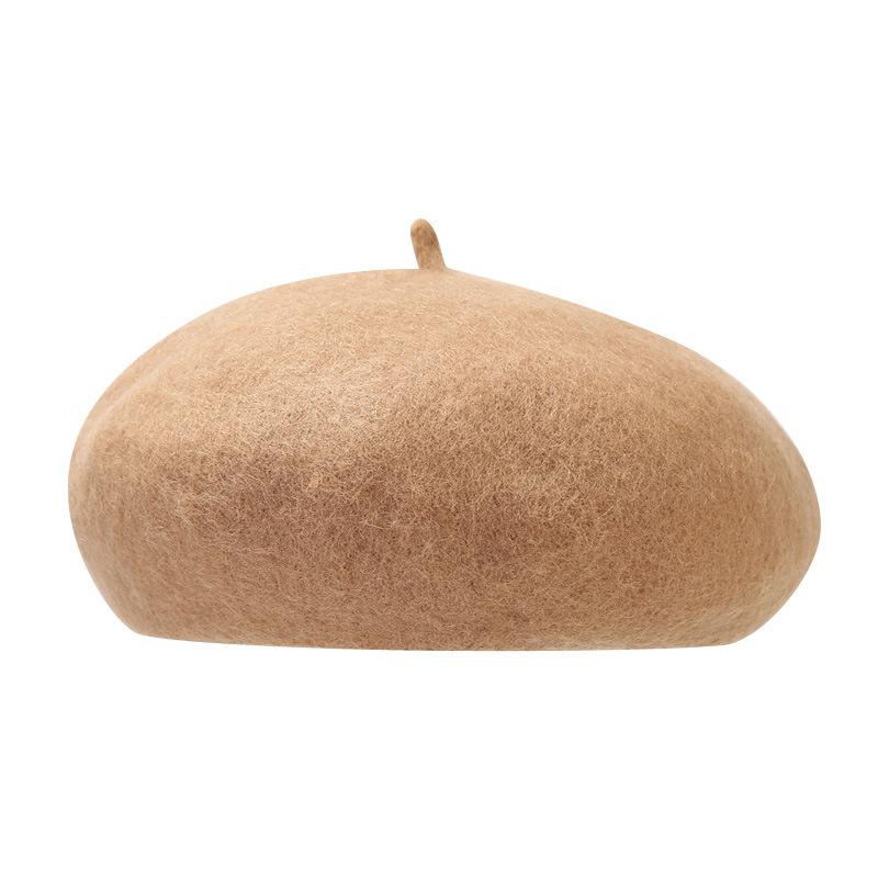 Ins Children's Solid Color Beret Female Cute Baby Autumn and Winter Pumpkin Hat Foreign Style Versatile Painter Hat Can Be Customized