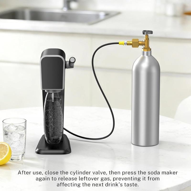 High Pressure CO2 Transfer Hose Food Grade Materials Aluminum Alloy Sodas Machine Adapter Connector