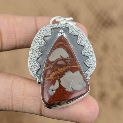 Natural Noreena Jasper Gemstone Jewelry 925 Sterling Silver Pendant For Girls