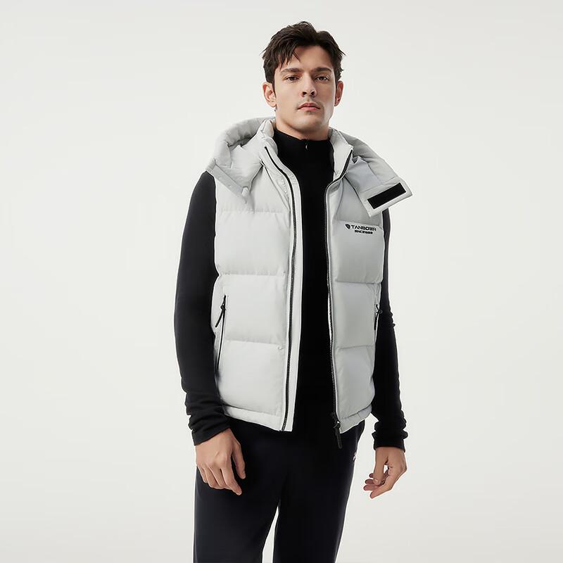 Tanboer Men's Short Hooded Down Vest 350109A