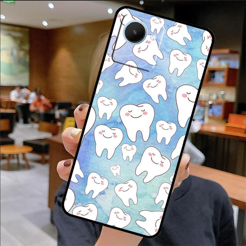 Cartoon Dentist Dental Teeth Case For Realme 14 Pro Plus 12 10 11 13 GT 6 6T 5 GT7 Pro C61 C55 C51 C21Y C25S C67 C75 C53