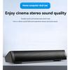 SADA V105 Speaker Bar Computer Speakers Wired Computer Sound Bar Stereo USB Powered Mini Long Soundbar Speaker with HiFi Sound Rich Bass for TV PC