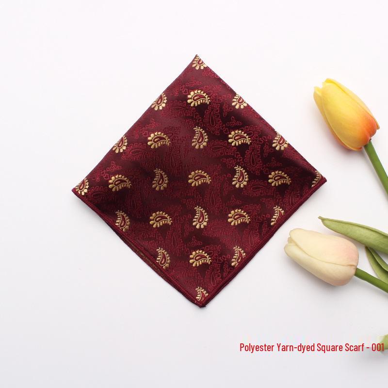 Fazzoletto da Uomo Leier Primavera/Estate: Foulard Quadrato in Jacquard di Poliestere e Seta Tessuto a Colori