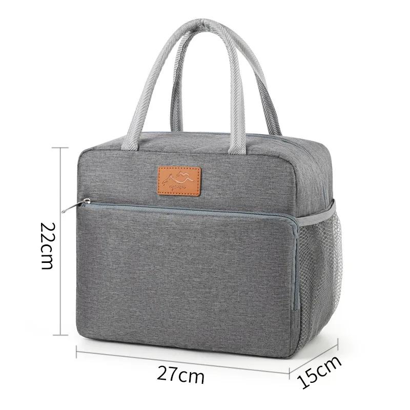 Large Capacity Tote Bento Insulated Lunch Bag Picnic Food Box Storage Ice Cooler Thermal Bag Portable Handheld Insulation Bags