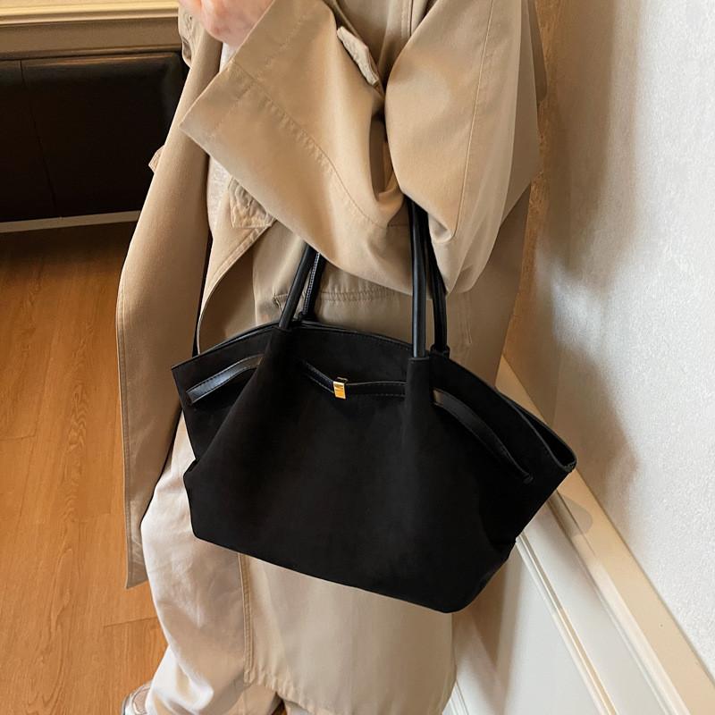 IELGY Ladies Tote Bag Frosted Suede Shoulder Armpit Bag Large Capacity