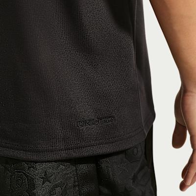 Nike Dri Fit T Shirts Men's Black Crew Neck Moderate