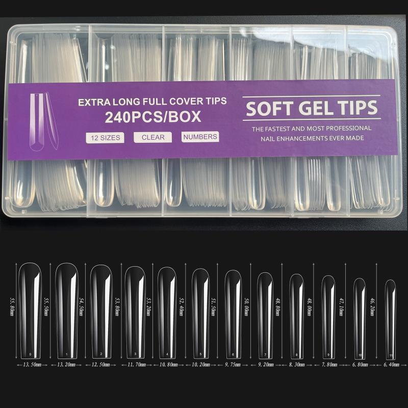 

240Pcs Sandwich Nail Forms 15 Size Oval Extension Dual Form No Paper Forms Needed For Easy Nail Extensions A1