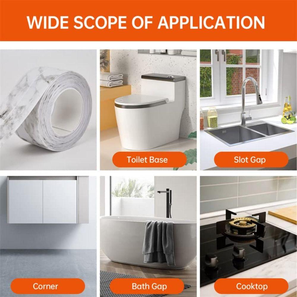 Sealant Tape Waterproof Caulk Tape Bath & Kitchen Self Adhesive Caulk Strip Caulking Sealing Tape