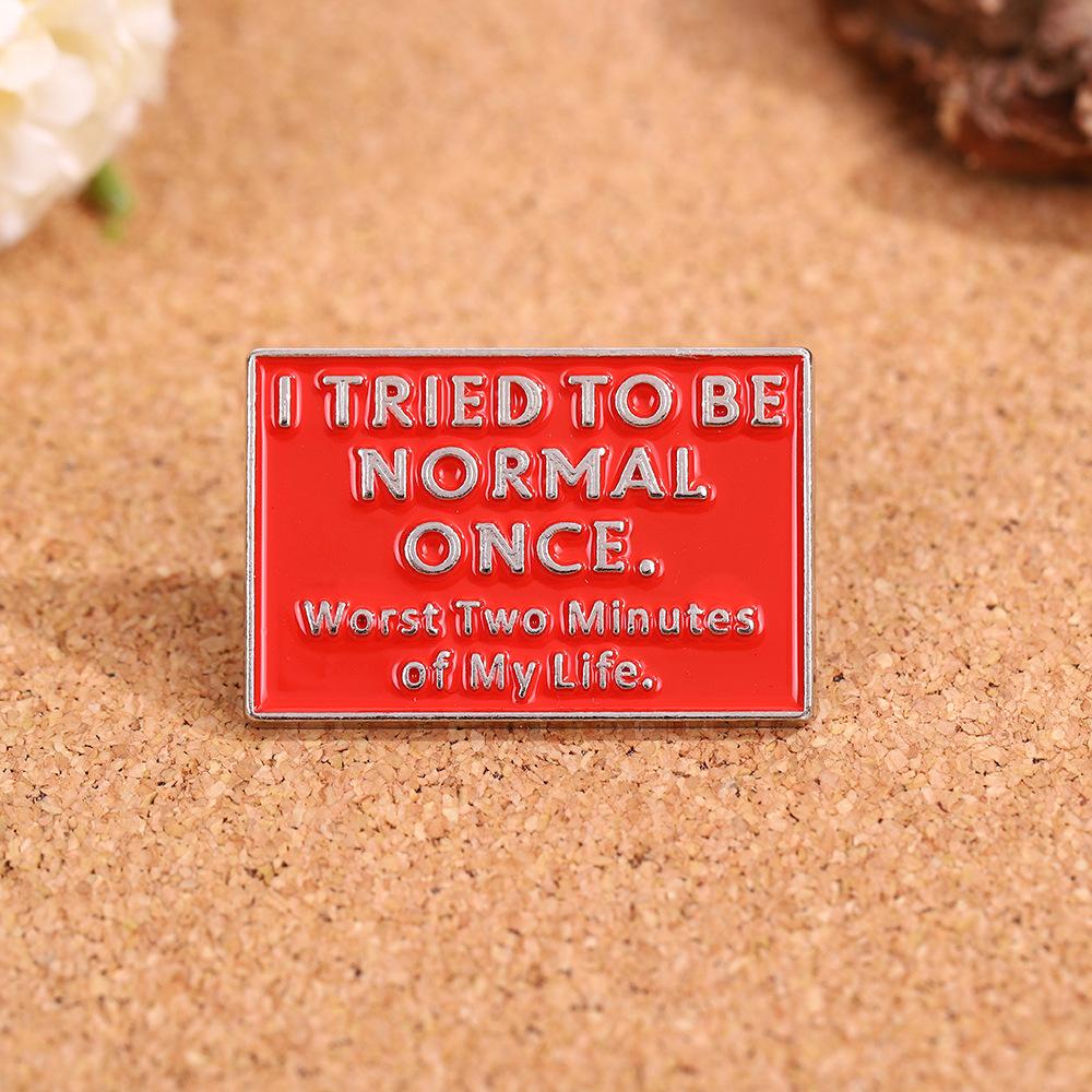 Red English Alphabet Brand Brooch Design Fashion Versatile Bag Decoration